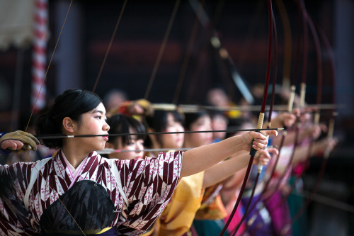 Toshiya archery tournament at Sanjusangendo temple, by PradoTheir is always something I find magical