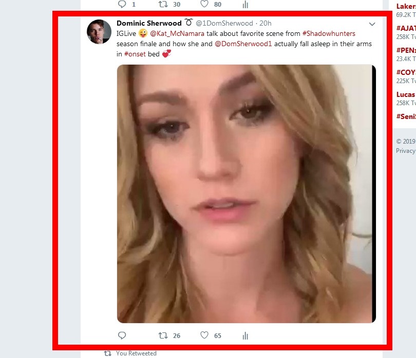 Dominic Sherwood News Unfortunately After We Post On Twitter This Video