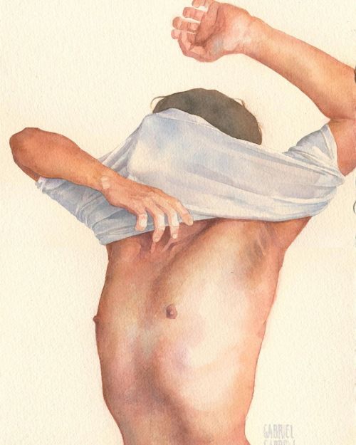 Gabrielzebub:“Changing Iv” - 9X12” Watercolor On Paper By Gabriel Garbow, 2019.