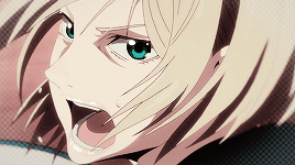 nezuxi:random gifset of: emeralds eyes of a soldier yurio’s eyes [victor version]