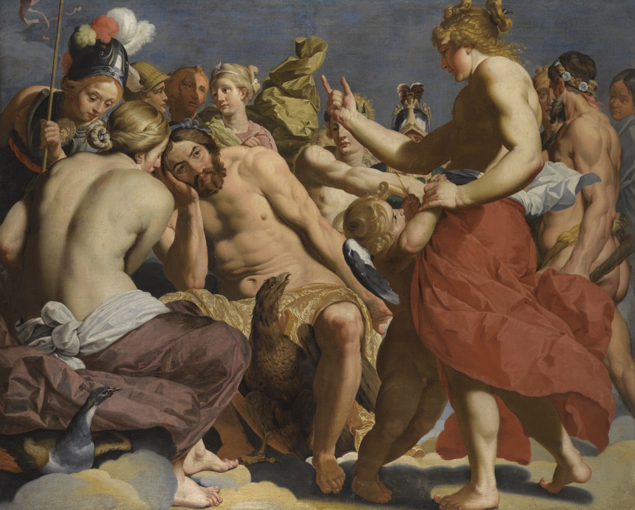 thisblueboy:Workshop of Abraham Janssens (Antwerp 1567-1632), Jupiter rebuked by