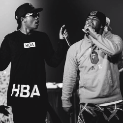 ffiamfashion:  A$AP Rocky in HBA x A$AP Ferg