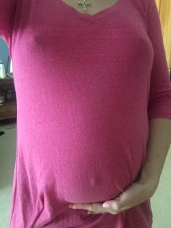 Kd315:Love How The Puffy Pregnancy Nips Stick Out And The Belly Button Joined In