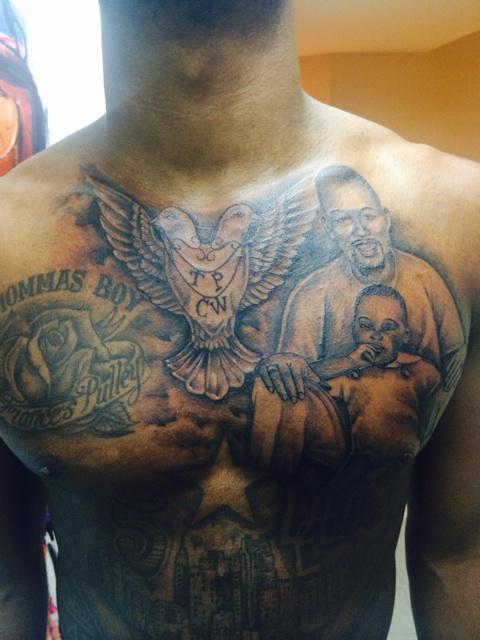 Washington Wizards' John Wall shows off his Great Wall tattoo