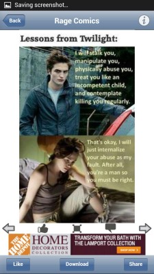 Yet so many feminist love twilight.  