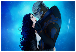 shepofshipsart: “I got lost in him, and it’s the kind of lost that’s exactly like being found.”  Jessica Shepard and Garrus Vakarian, commissioned by lovely @djfatchip for her friend @erubadhriell! Thank you both for giving me an opportunity to