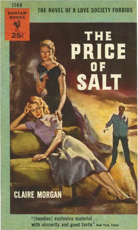 lesbianartandartists: Cover of the novel The Price of Salt, written by Patricia Highsmith under the 