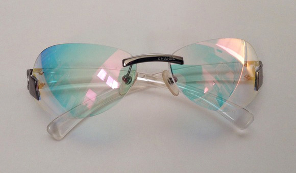 Y2K Aesthetic Institute — These rimless iridescent Chanel sunglasses ❤︎