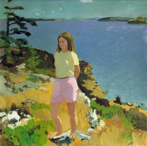 art-centric:Girl in a LandscapeFairfield Porter, 1965