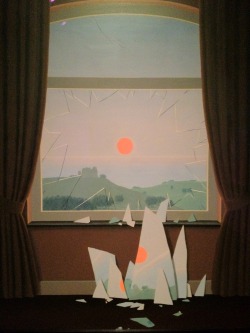 wastingmyyoungyear:  by Rene Magritte, Le soir qui tombe, 1964 