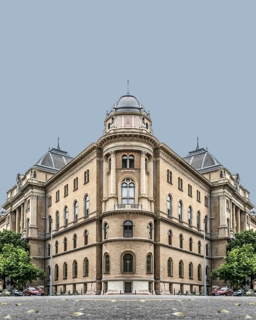 archatlas:    Corner Symmetry  In the words of the artist Zsolt Hlinka:My Corner Symmetry series takes the ideas from Urban Symmetry, and brings them one step forward. The buildings taken out of their usual environments return, but this time in a much