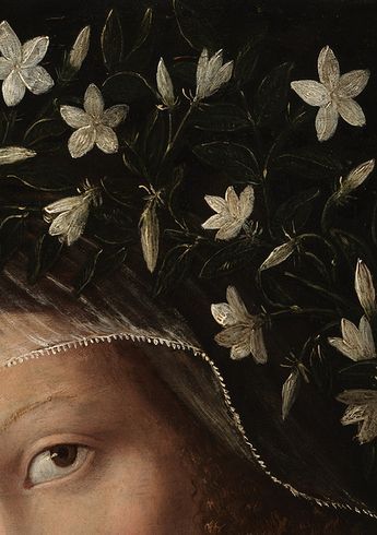 Saint Catherine Crowned by Bartolomeo Veneto, c. 1520 (detail)