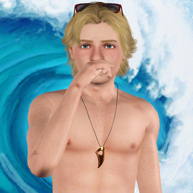 Artie dressed as a surfer for Halloween. #sim: artie pendragon #theme: halloween#theme: shrek#theme: dreamworks #age: young adult #gender: male#live mode#oc