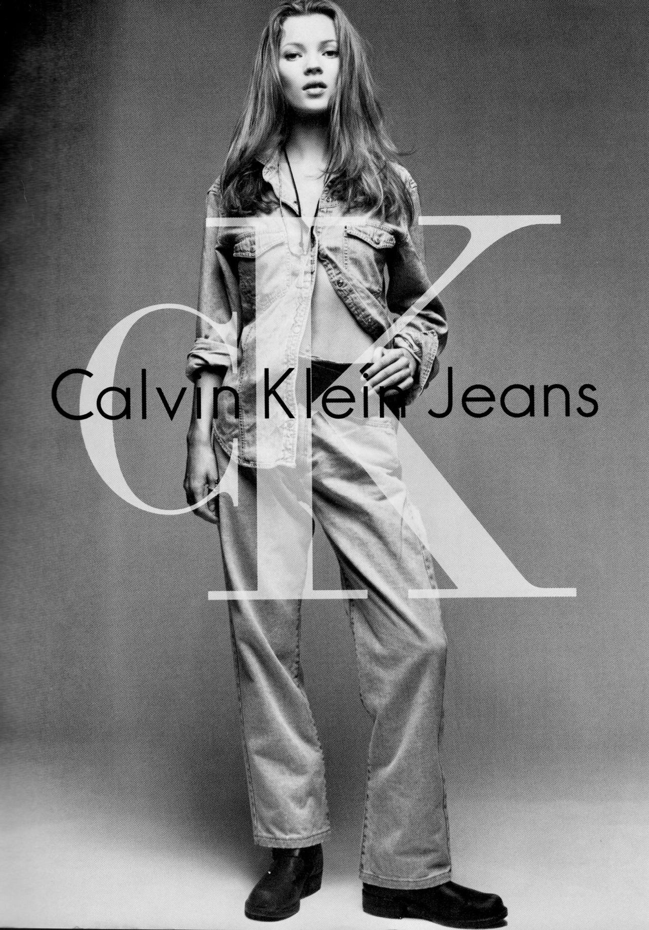 the original supermodels — Kate Moss for Calvin Klein Jeans, 1992