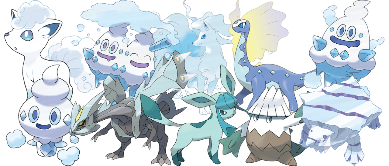 ◓ Pokémon do tipo Gelo — Ice type