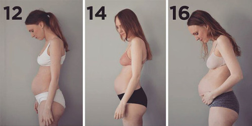 sixpenceee:Three Kids Growing in One Belly This is Maria, 36 of Copenhagen, Denmark. Her husband a