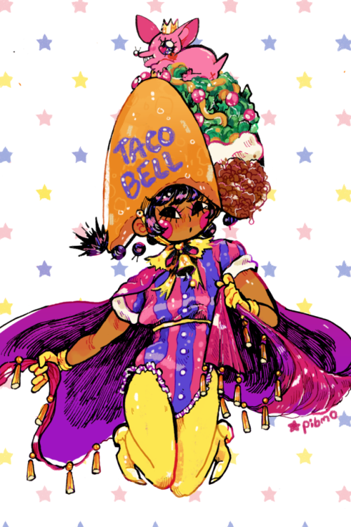 pibmo: ~ fast food idols ~ ⭐⭐ 5x7 collectable postcard prints available here!