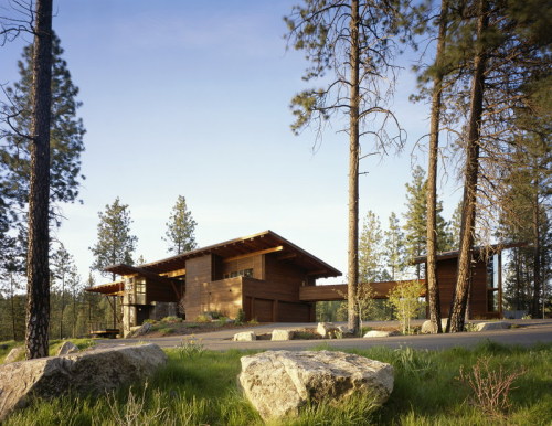 Ridge House Olson Kundig Architects “Situated in a semi-arid conifer forest in eastern Washing