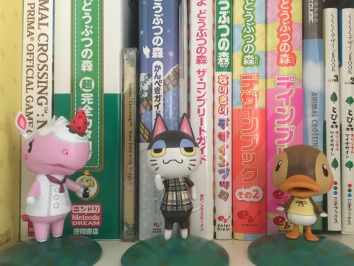 purpur-from-paradise:  Merengue felt so lonely standing alone in my animal crossing shelf so I decided to invite more villagers to my house. All figures are very nicely done and painted. Being surrounded by my favorite villagers in real life feels like