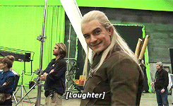 wrathandruin-blog:  the hobbit production video #11 → orlando and evangeline  Se