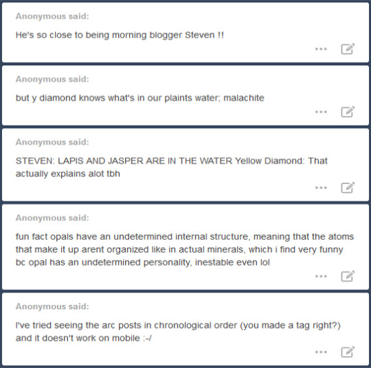 All anon answers from the past week or so under the cut!It’s from Full Disclosure, the first episode of season two.Don’t cry! I love making comments in the tags of my posts. It’s like, extra content for the people who care to read them.I still need