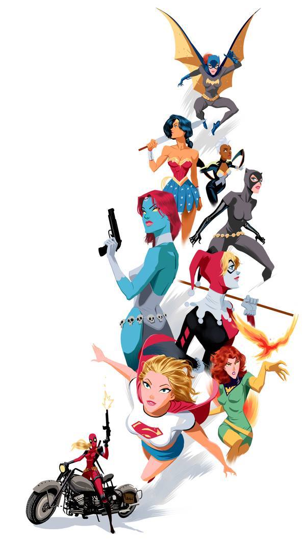 bear1na:  Women of DC and Marvel by Dan Mora *