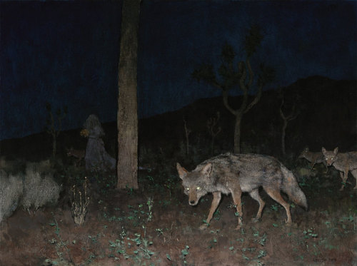 John Brosio (American, b. 1968, Pasadena, CA, USA) - Night Hunt II, 2018, Paintings: Oil on Canvas