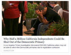 foxcum:  Please read if you’re voting in the California Primary  If you’re registered to vote in California for the Democratic primary please check your voter status here  Many people are starting to discover that they’ve registered with the American