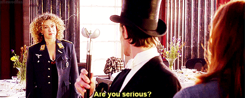 aflawedfashion:  The Doctor attempting to leave his wisdom to River before his death. 