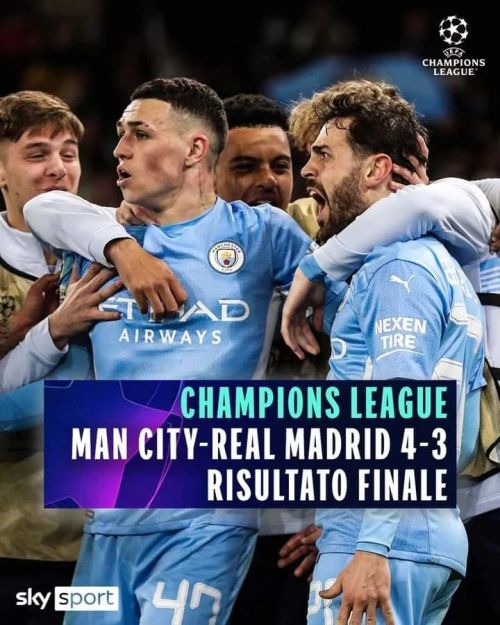 🏆 SEMIFINALI CHAMPIONS LEAGUE
😍 Il City batte il Real dopo una partita pazzesca
📽 HIGHLIGHTS ➡ http://tiny.cc/City_Real
https://www.instagram.com/p/Cc1xGAxKjSk/?igshid=NGJjMDIxMWI=