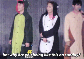 ohhsenshine:  when fans wanted yixing to do MYM’s coreography a second time © 
