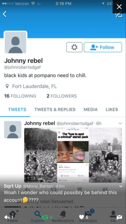 psychedelicfelon:  randomlyweird-amazinglyawkward:  reverseracism:Hi, this really isn’t meant to be a witch hunt post but i dont know how else to get this out there. Basically, there have been a lot of racially charged posts by some students at Pompano