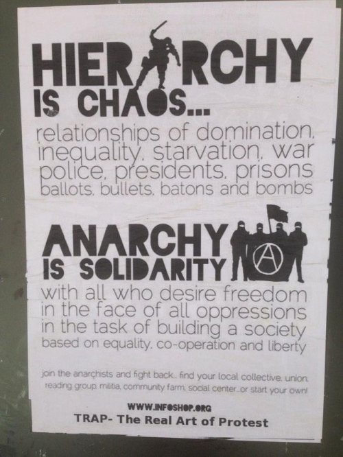 Anarchist posters seen around Sydney.