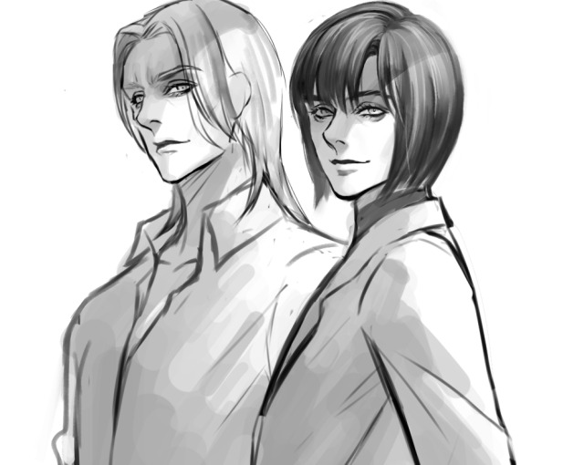 doodle
Buccellati & Abbacchio (in 40s) #bruno buccellati#bruno buccerati#leone abbacchio#bruabba#fanart #jojos bizzare adventure golden wind  #Jojo no Kimyou na Bouken #vento aureo #yeah I have done this before  #but really want to draw this in color #next time