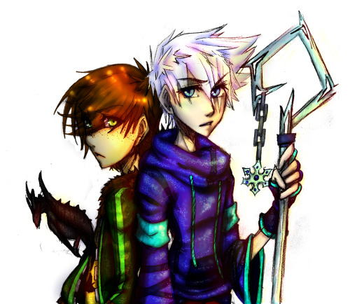 Dreamworks DaydreamDrew Jack and Hiccup in the Kingdom Hearts Style and just finished colouring it o