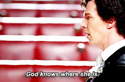 I believe this is Irene telling sherlock goodbye