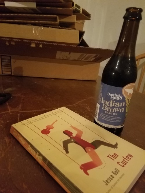 bookandbeer:The Curfew by Jesse Ball  &amp;  Indian Brown by Dogfish Head