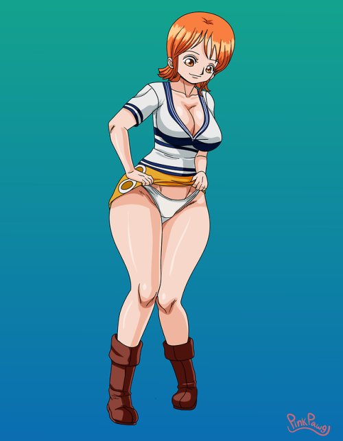 Nami getting dressed Miniskirts fits so well on Nami♥