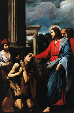 necspenecmetu:  Domenico Fiasella (Il Sarzana), Christ Healing the Blind Man, 1615 