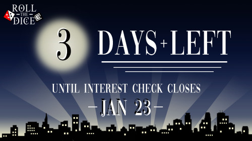 There are only 3 days left to fill out the Interest Checkfor the DICE zine! The interest check will 