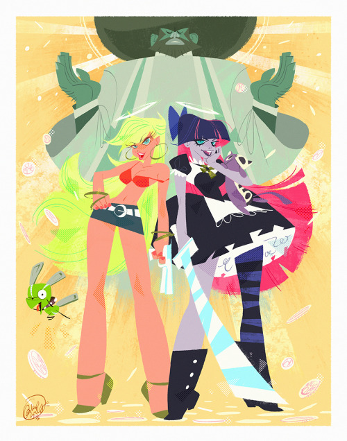 philliplight:“REPENT MOTHERFU*&ERS!!”Panty and Stocking for Qpop’s Gainax show last night in Lit