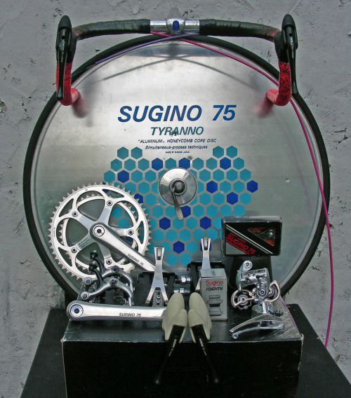 pedalarepedalare:  Sugino 75 group with disc wheel