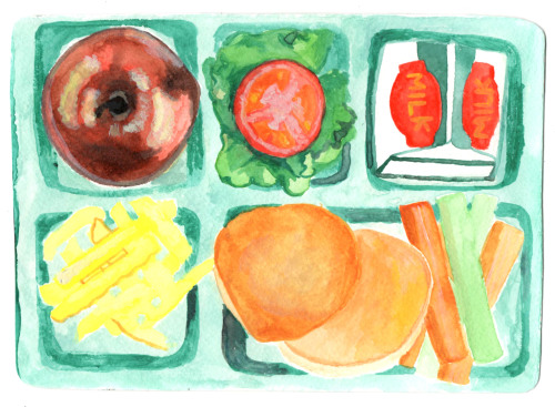 Lunch tray Watercolors ~ Summer 2015