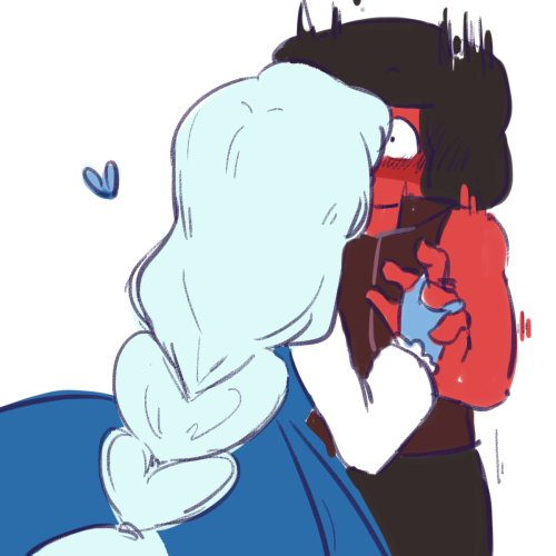 ask-whitepearl-and-steven: paddy-jam: drew @ask-whitepearl-and-steven ‘s ruby and sapphir