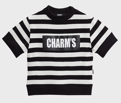 Hyeri - CHARM’S  Stripe crop-top / Black Top: x /  35,000원