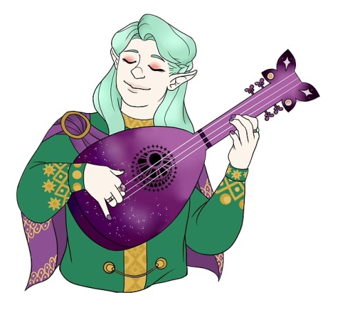 behold! a picture of my latest pathfinder character, leylan alkhamar, the bard and worshipper of des