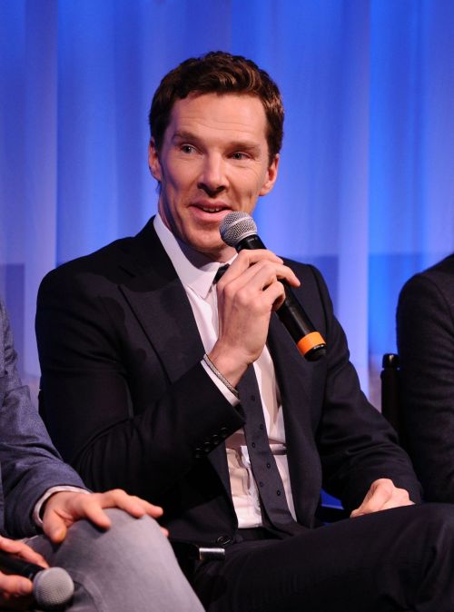 new tab for high res. Benedict Cumberbatch speaks at the official Academy members screening of The I