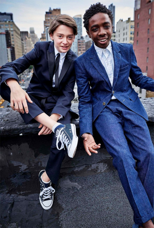 eggogorgon: Noah Schnapp and Caleb McLaughlin photographed for Esquire Magazine