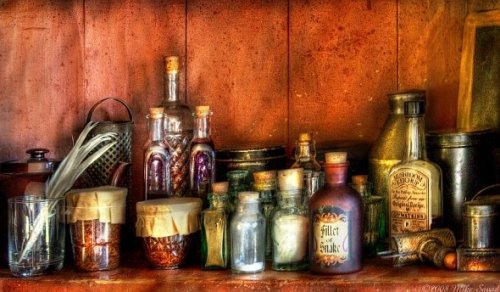 claudialala:  Methods when making Concoctions for Wicca & Witchcraft; Potion (spells in liquid form) Elixir (sweet flavoured liquid to cure ills) Infusion (herbs steeped like tea but not consumable) Tincture (Tonic) extract (Scented liquids – Ethyl