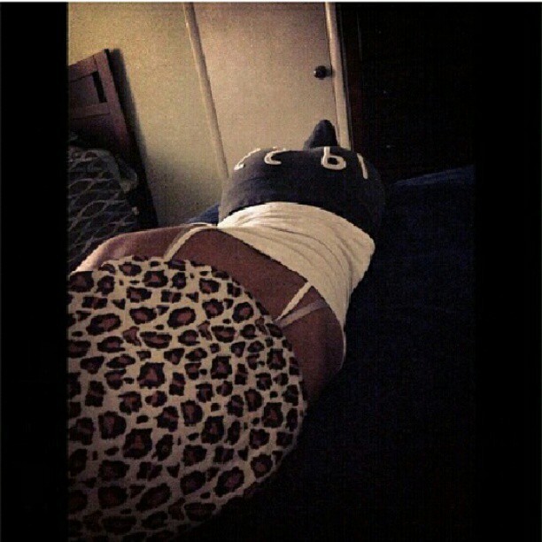 tru-lex:  Most of my day was spent this way.  Ready to cuddle with her and she knows